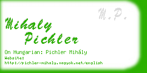 mihaly pichler business card